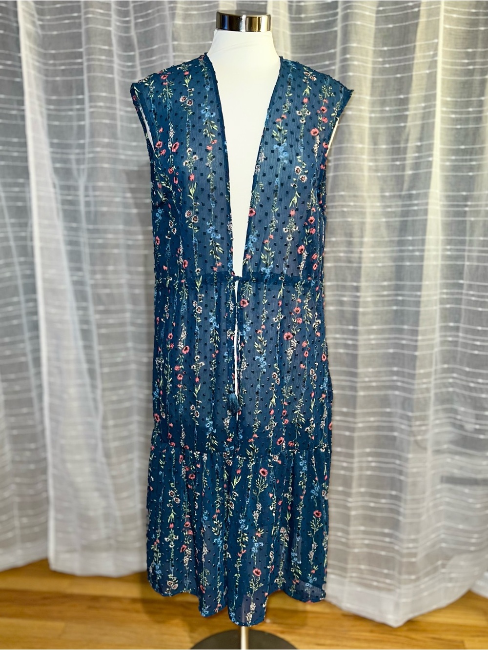 LC Lauren Conrad Sleeveless Duster Topper Swim Coverup Sz One Size